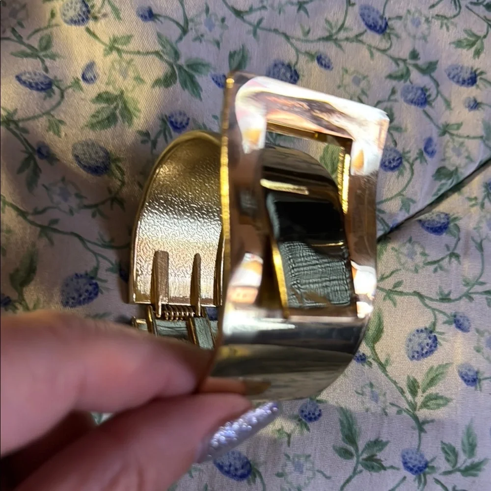 Eye Candy Gold Geometric Cuff Bracelet